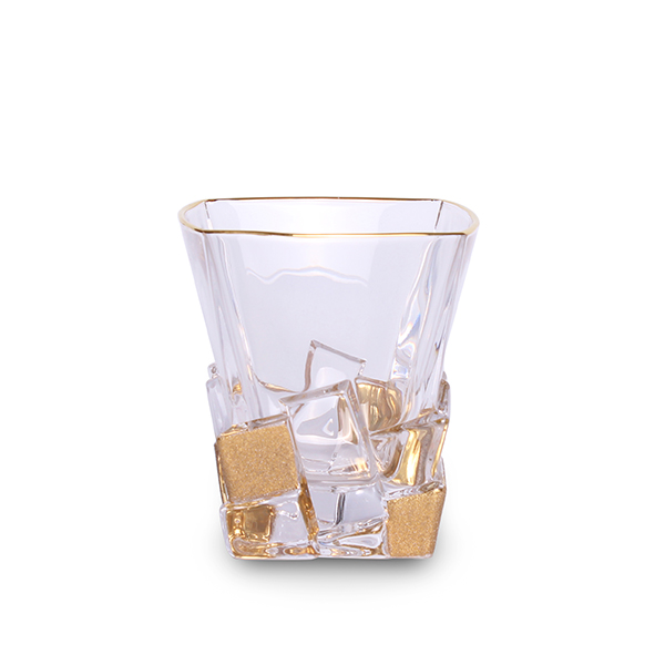 Чаша за уиски Bohemia 1845 Crack Golden Ice 310ml, 6 броя