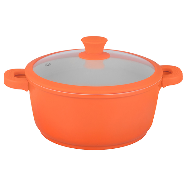 Тенджера Muhler MR-207C, 20cm, оранжев - Reno Тенджера Muhler MR-207C, 20cm, оранжев