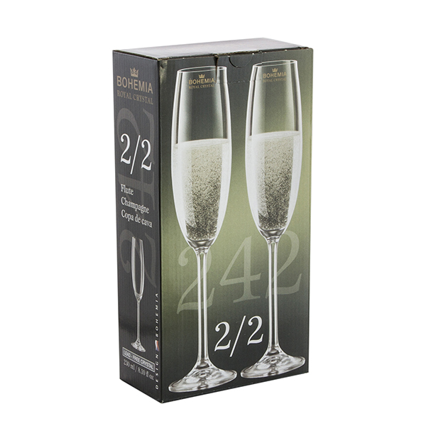 Чаша за шампанско Bohemia Royal 2 For 2 230ml, 2 броя