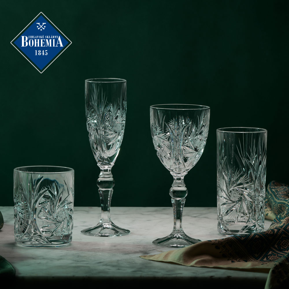 Чаша за вино Bohemia 1845 Pinwheel 260ml, 6 броя