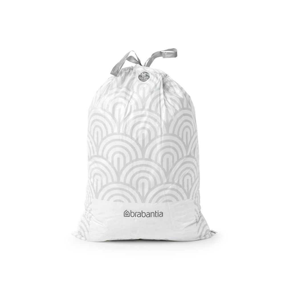 Торба за кош Brabantia размер H, 50-60L, 10 броя, бели