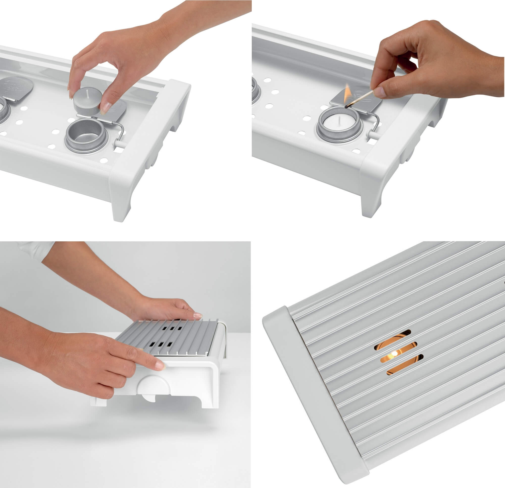 Уред за притопляне Brabantia White, 2 подгревателя