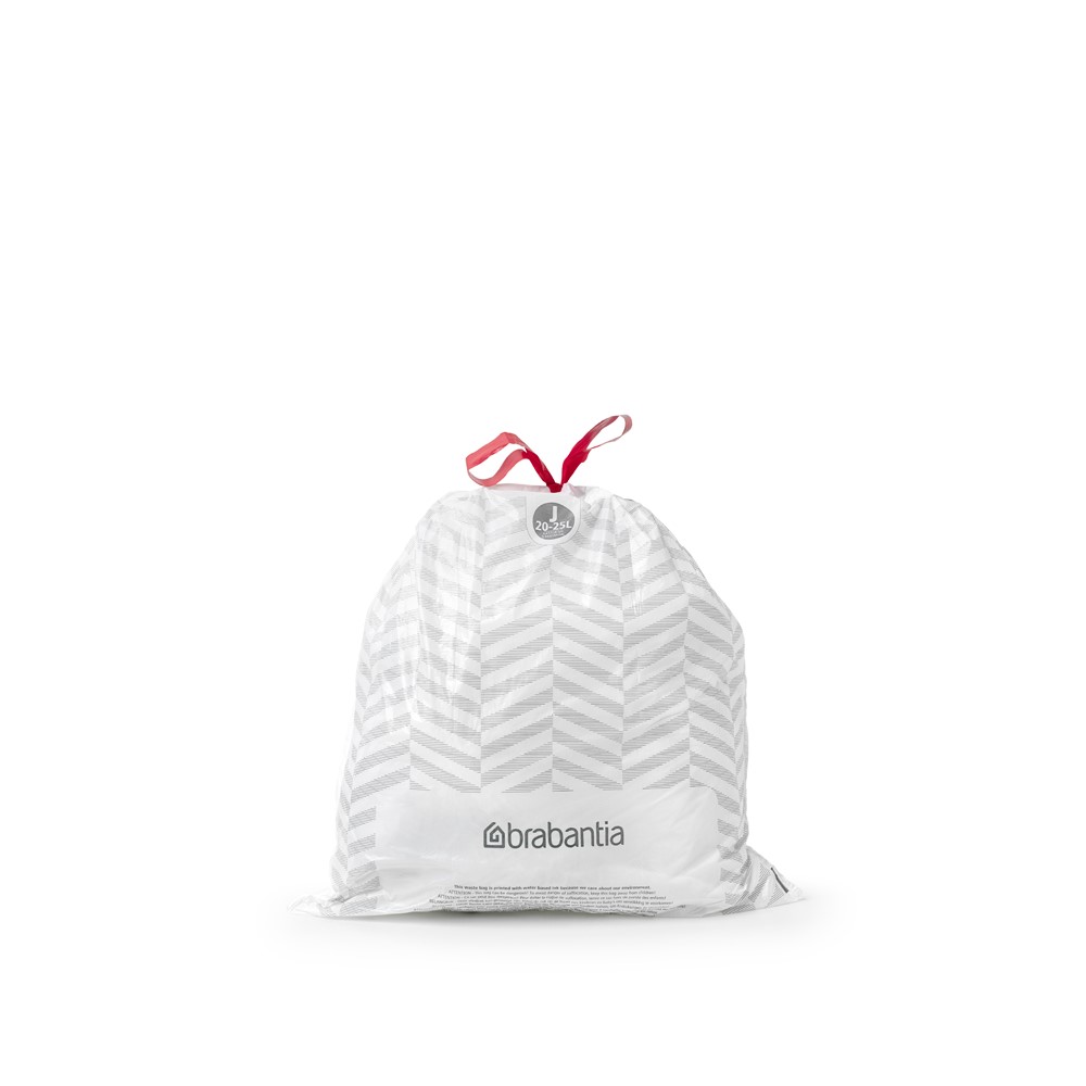 Торба за кош Brabantia размер J (NewIcon/Bo), 20-25L, 40 броя, бели