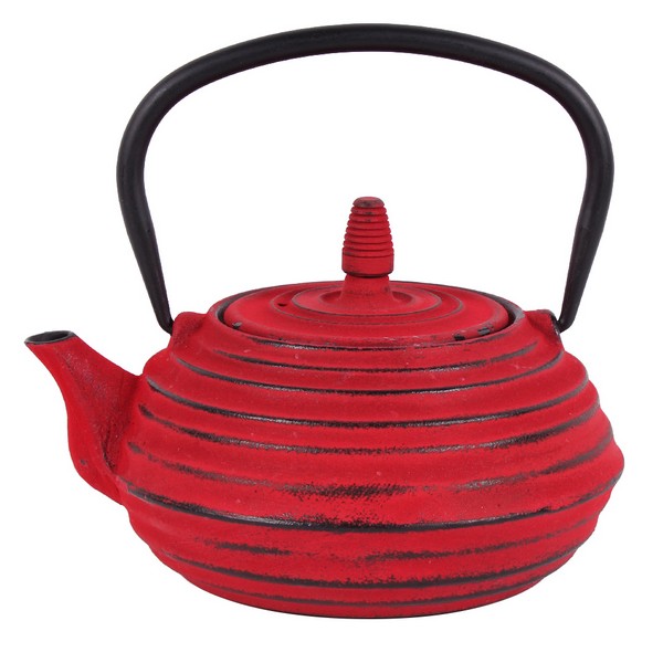 Чугунен чайник с цедка LF, 700 ml, червен - Reno Чугунен чайник с цедка LF, 700 ml, червен