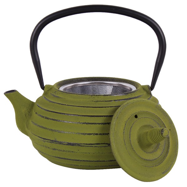 Чугунен чайник с цедка LF, 700 ml, зелен