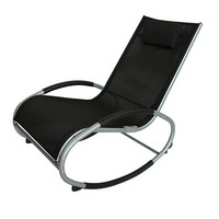 Люлеещ се шезлонг Elliptical Черен