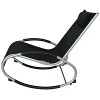 Люлеещ се шезлонг Elliptical Черен