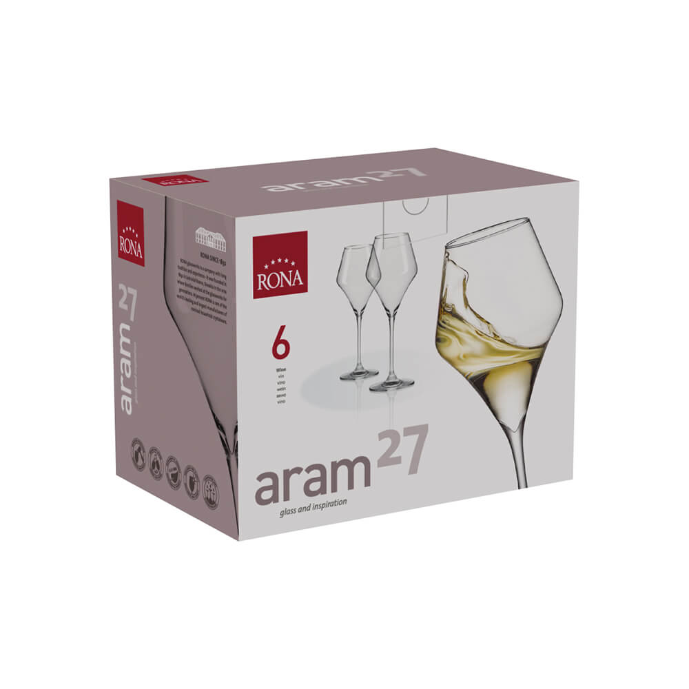 Чаша за вино Rona Aram 6508 380ml, 6 броя