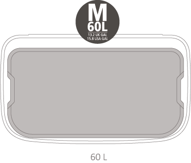 Кош за смет Brabantia Bo Touch 60L, Platinum