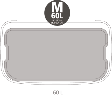 Кош за смет Brabantia Bo Touch 60L, Mineral Concrete Grey