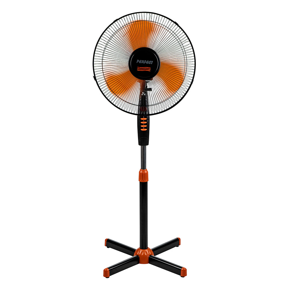 Вентилатор на стойка 16'' Perfect FM-3235, 40W, черно-оранжево
