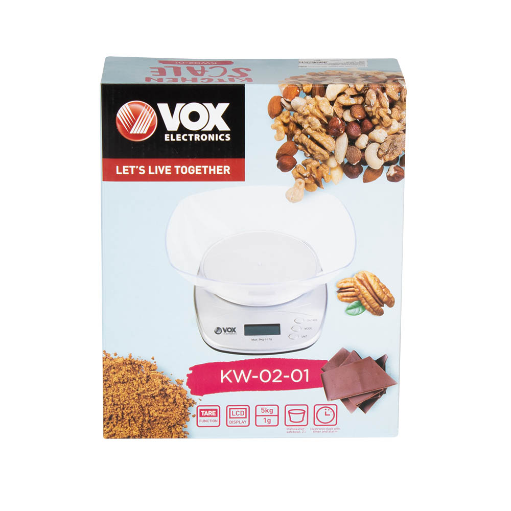 Везна Кухненска VOX KW0201, купа, дигитална