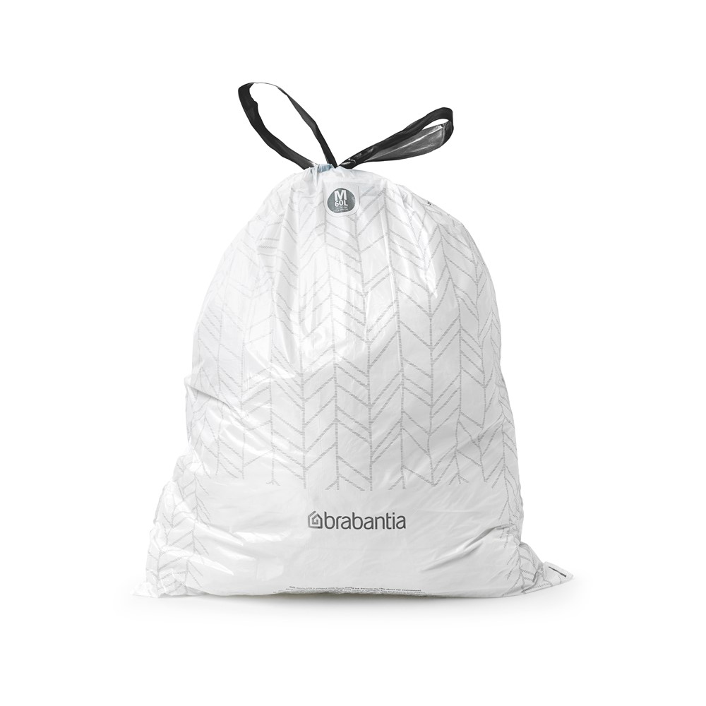 Торба за кош Brabantia размер М, 60L, 10 броя, бели