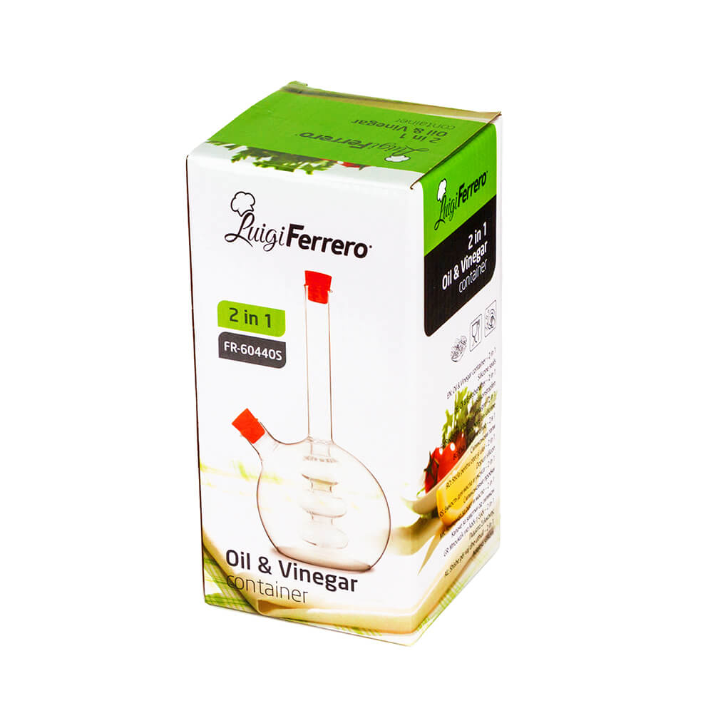 Съд за оцет и олио 2 в 1 Luigi Ferrero FR-6044, оранжева тапа