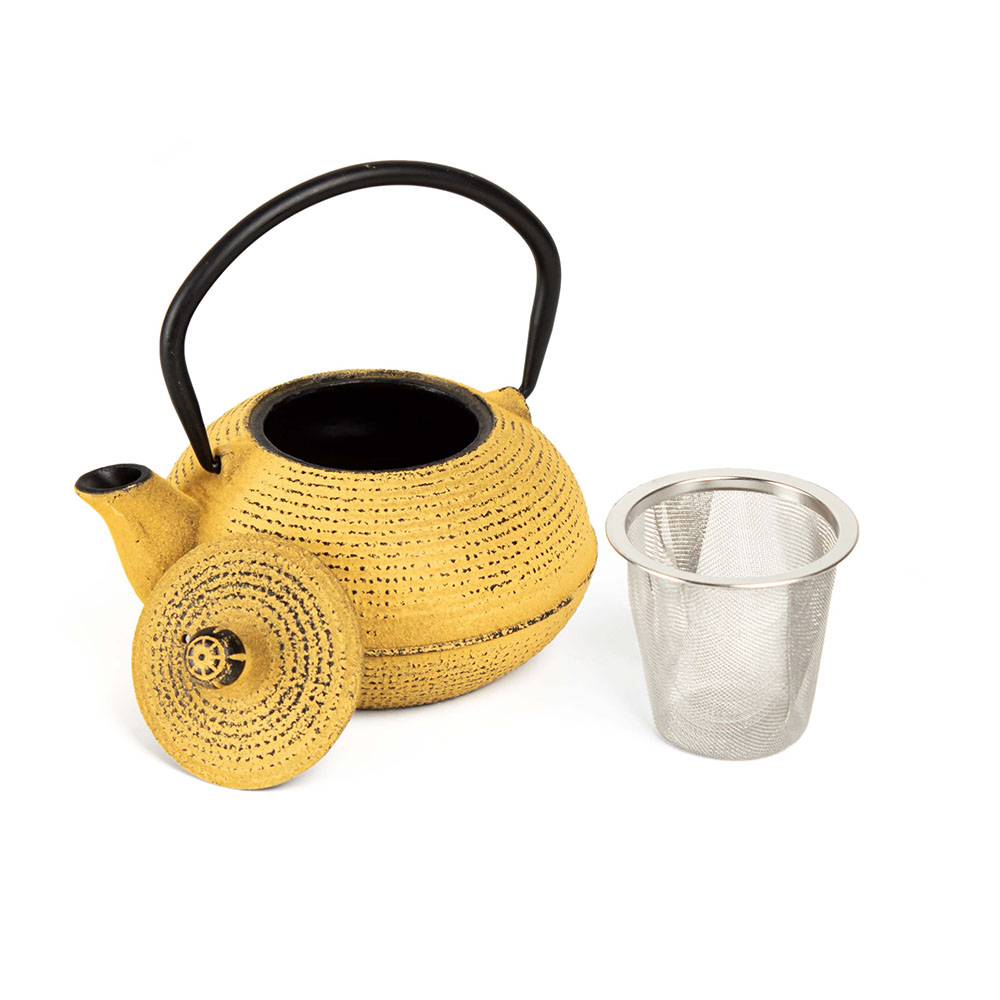 Чайник чугунен с цедка Luigi Ferrero FR-8350Y 500ml, жълт