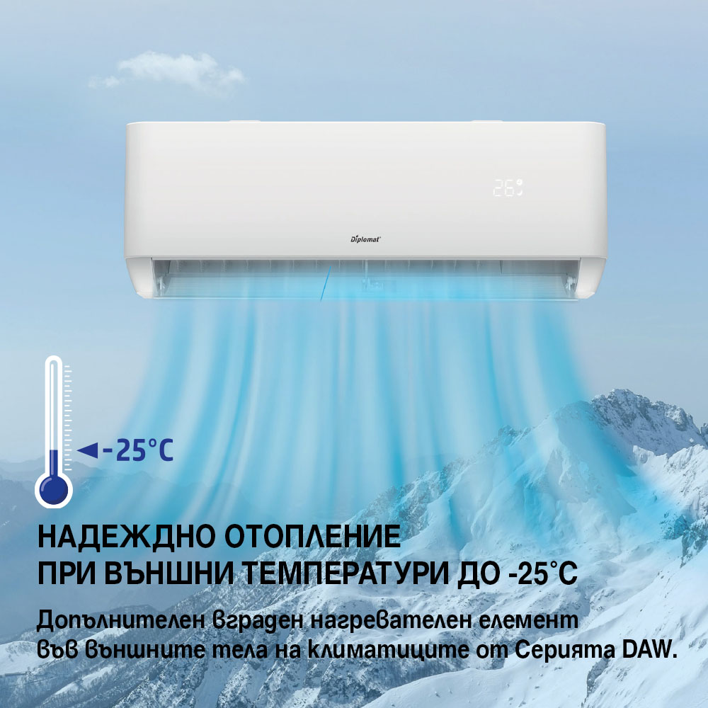 Климатик Инверторен DIPLOMAT DAW-90Smart Winter