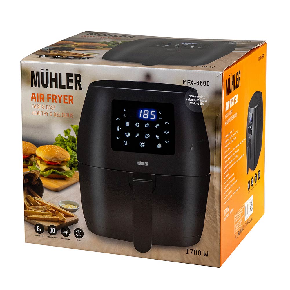Фритюрник с горещ въздух Muhler MFX-669D 1700 W BLACK