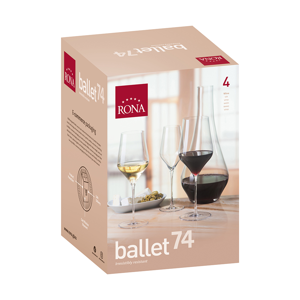 Чаша за вино Rona Ballet 7457 520ml, 4 броя