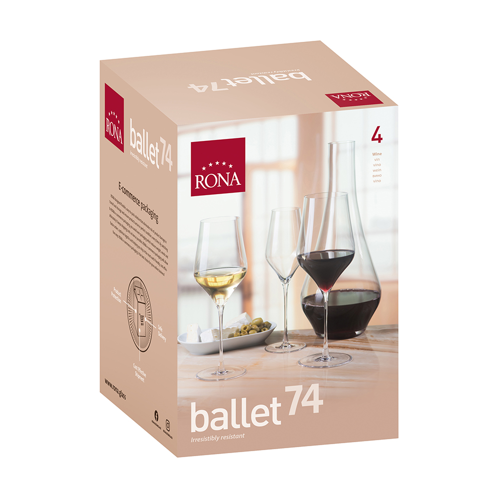 Чаша за вино Rona Ballet 7457 680ml, 4 броя