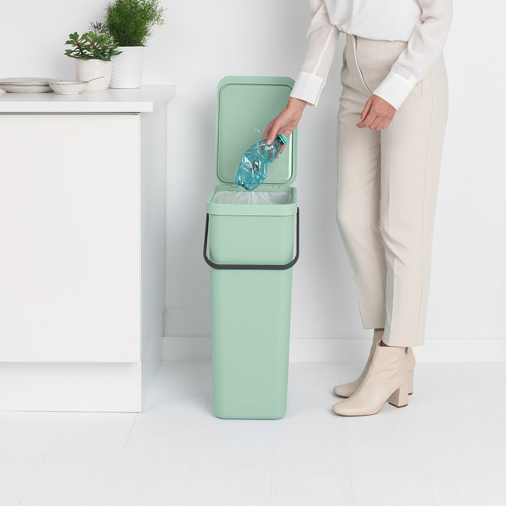 Кош за смет за разделно събиране Brabantia Sort&Go 40L, Jade Green