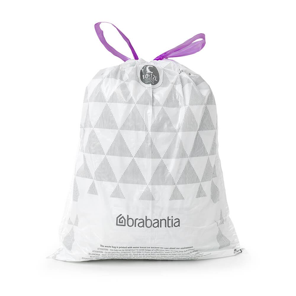 Торба за кош Brabantia PerfectFit Sort&Go/Silent/Touch размер C, 10-12L, 10 броя, ролка