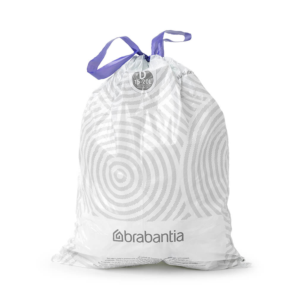 Торба за кош Brabantia PerfectFit Sort&Go/Built-In размер D, 15-20L, 40 броя, пакет