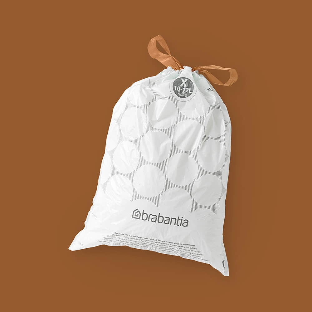 Торба за кош Brabantia PerfectFit NewIcon/Bo размер X, 10-12L, 40 броя, пакет