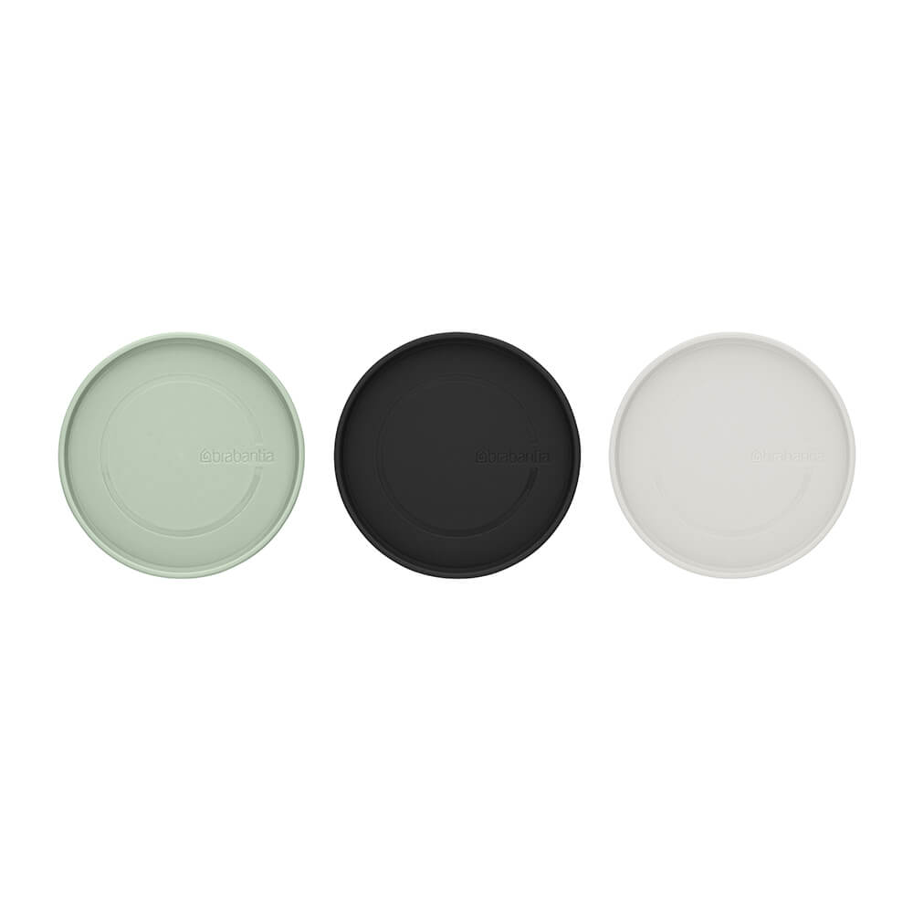 Буркани комплект Brabantia Stackable 0.3L+0.6L+1.1L, Light Grey/Dark Grey/Jade Green, 3 броя