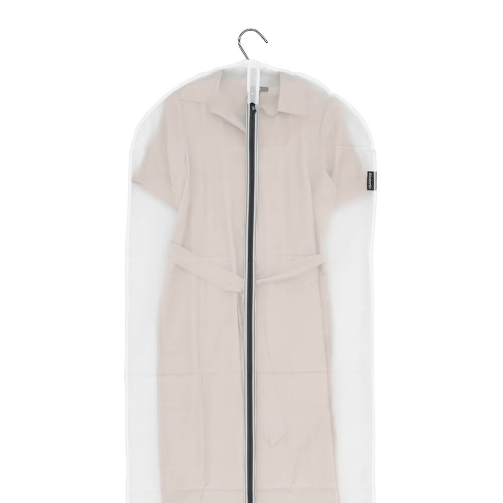 Комплект калъфи за дрехи Brabantia, размер L, 60x135cm, Transparent/Grey 2 броя
