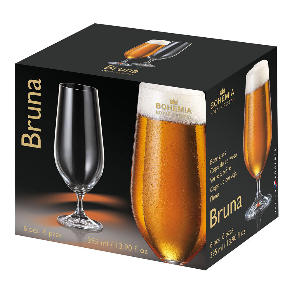 Чаша за бира Bohemia Royal Bruna 395ml, 6 броя