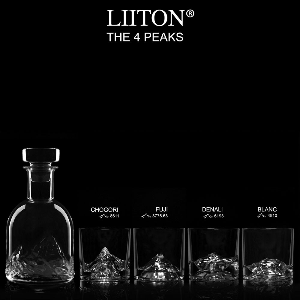 Комплект чаши и бутилка за уиски LIITON PEAKS 5 части