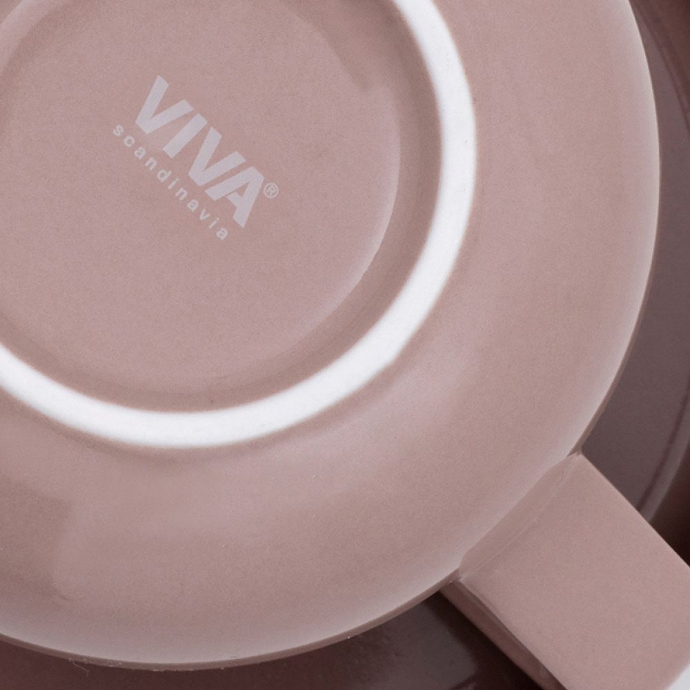 Чаша за чай с подложна чинийка VIVA Classic Stone Rose 250ml,  порцелан