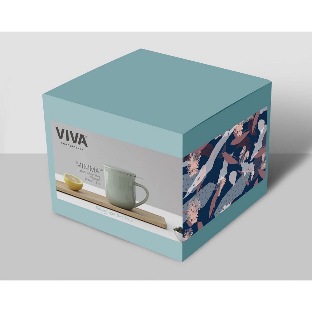 Чаша за чай с цедка VIVA Minima Pure White 350ml