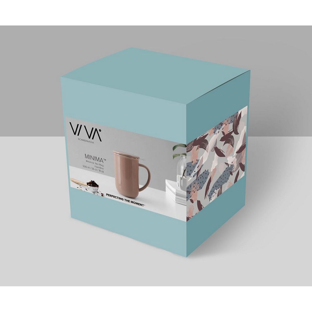 Чаша за чай с цедка VIVA Minima Cranberry 500ml