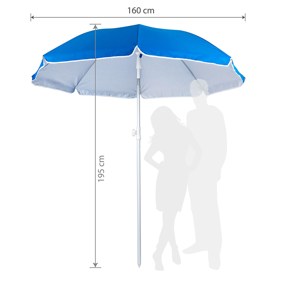 Плажен чадър MUHLER 2119, D160cm, H195cm