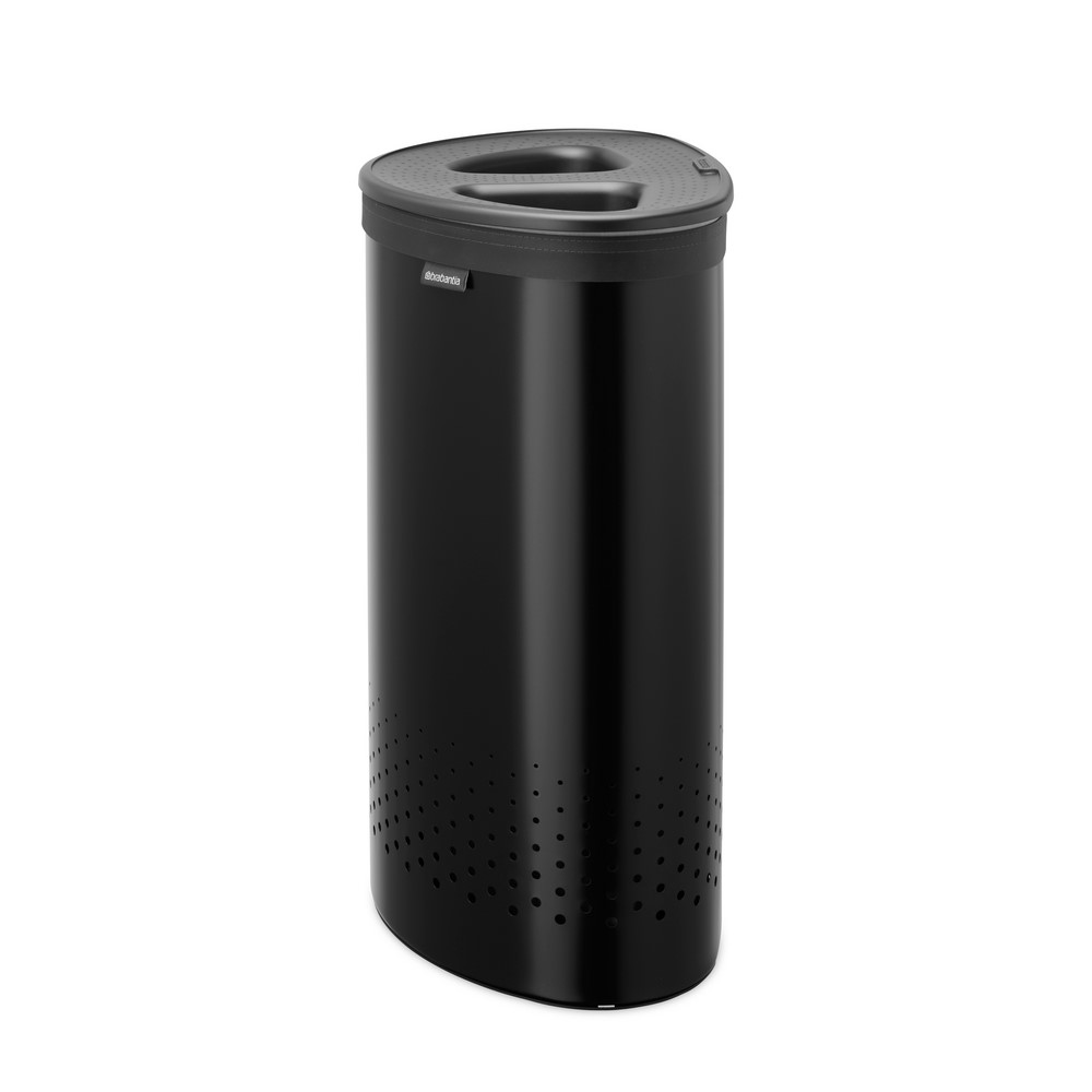 Кош за пране Brabantia Selector 55L, Matt Black, пластмасов капак