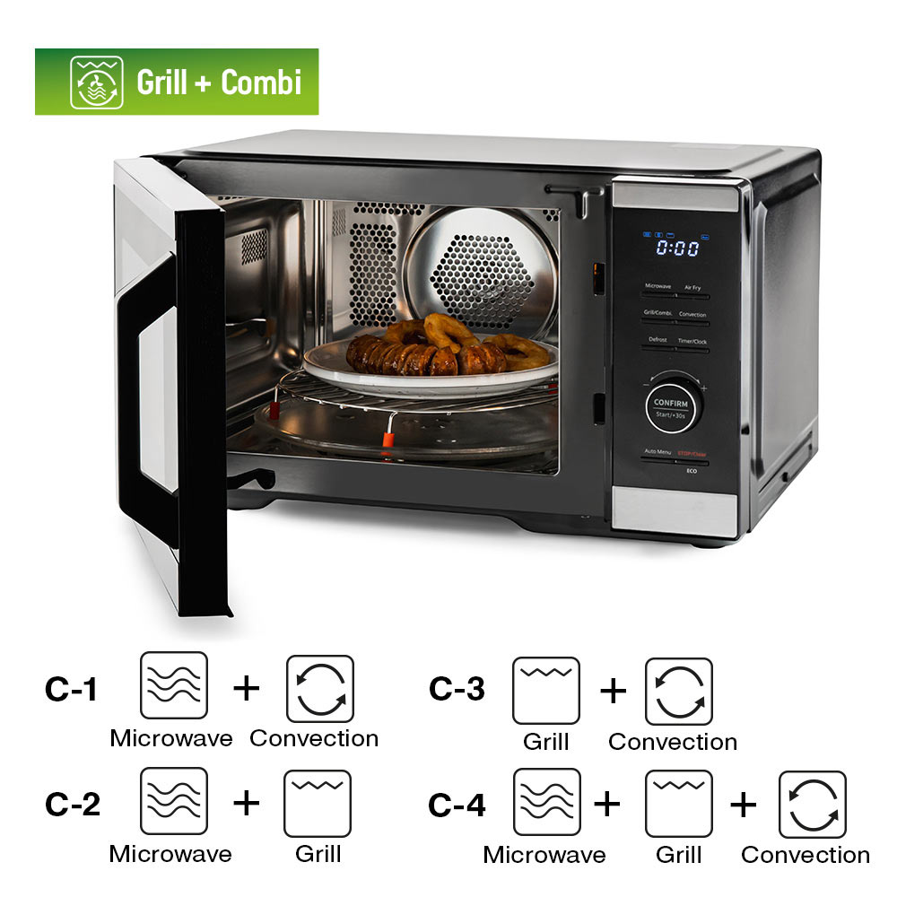 Микровълнова фурна 5в1 MUHLER MO-979 Air Plus, 27L, черна, дигитална
