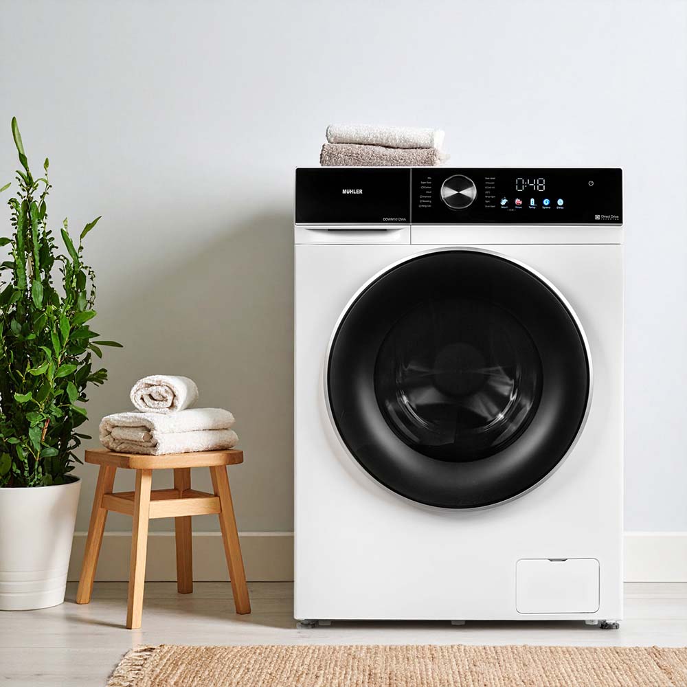 Пералня Muhler DDWM1012WA, 10kg, 1200rpm, Директно задвижване