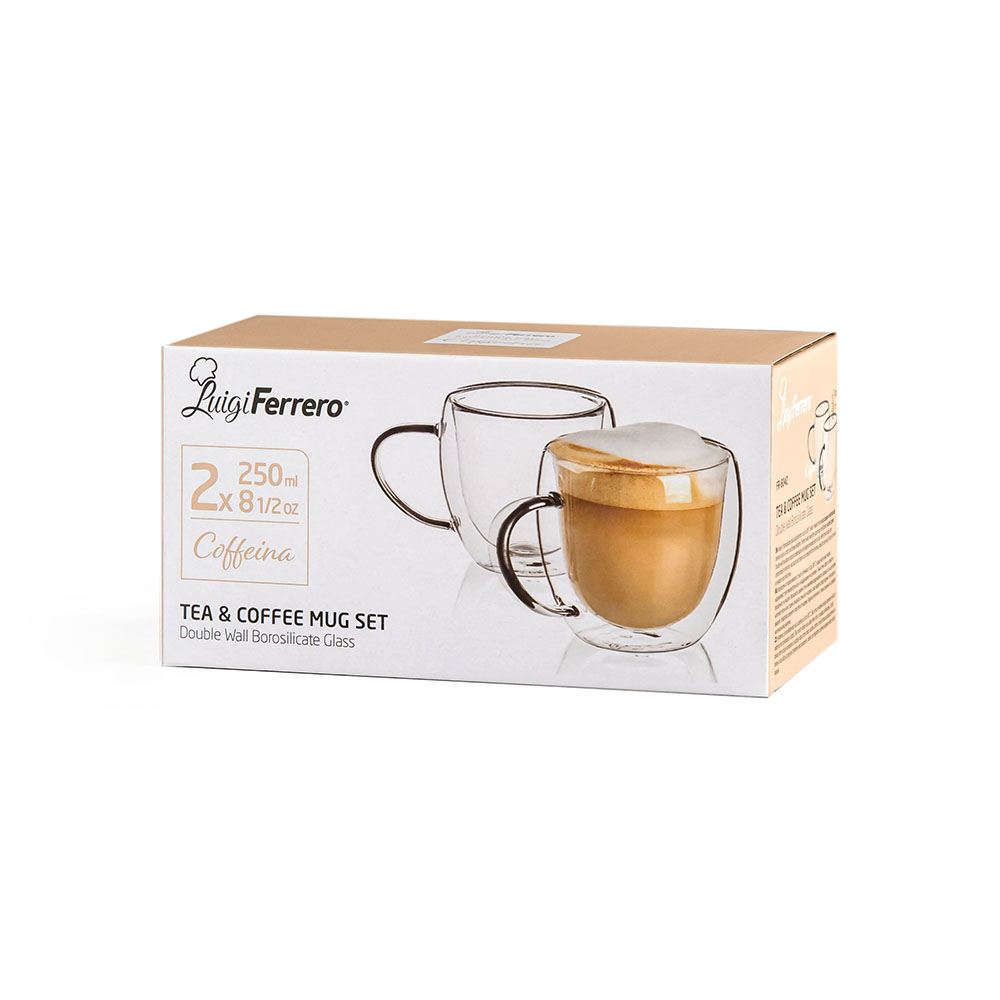 Чаша за чай и кафе Luigi Ferrero Coffeina FR-8042 250ml, 2 броя