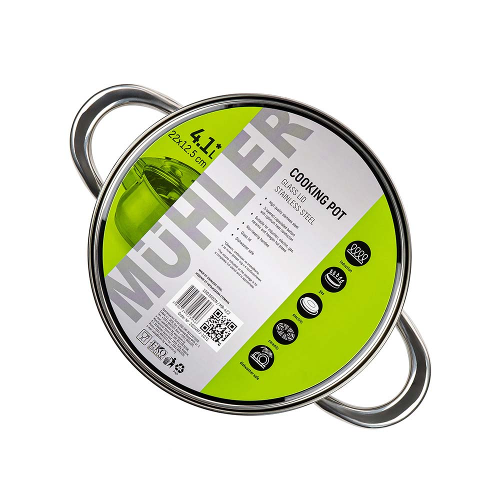 Тенджера Muhler MR-422 NEW 22x12.5cm, 4.1L