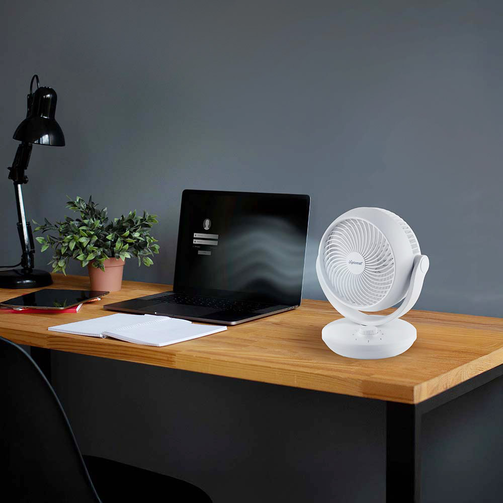 Вентилатор настолен 8'' Diplomat DFX-636, 50W, 3D циркулация, механично управление