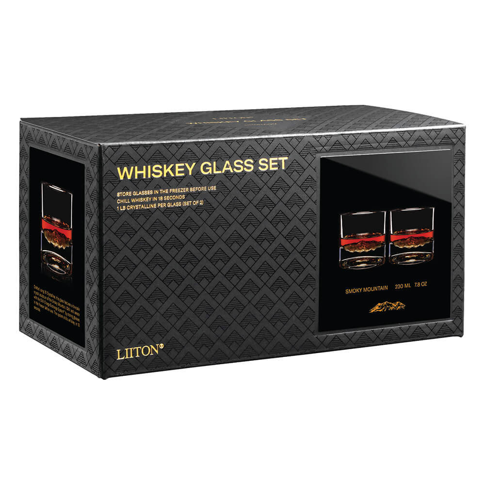 Комплект чаши за уиски LIITON Smoky Mountain 230ml 2 броя