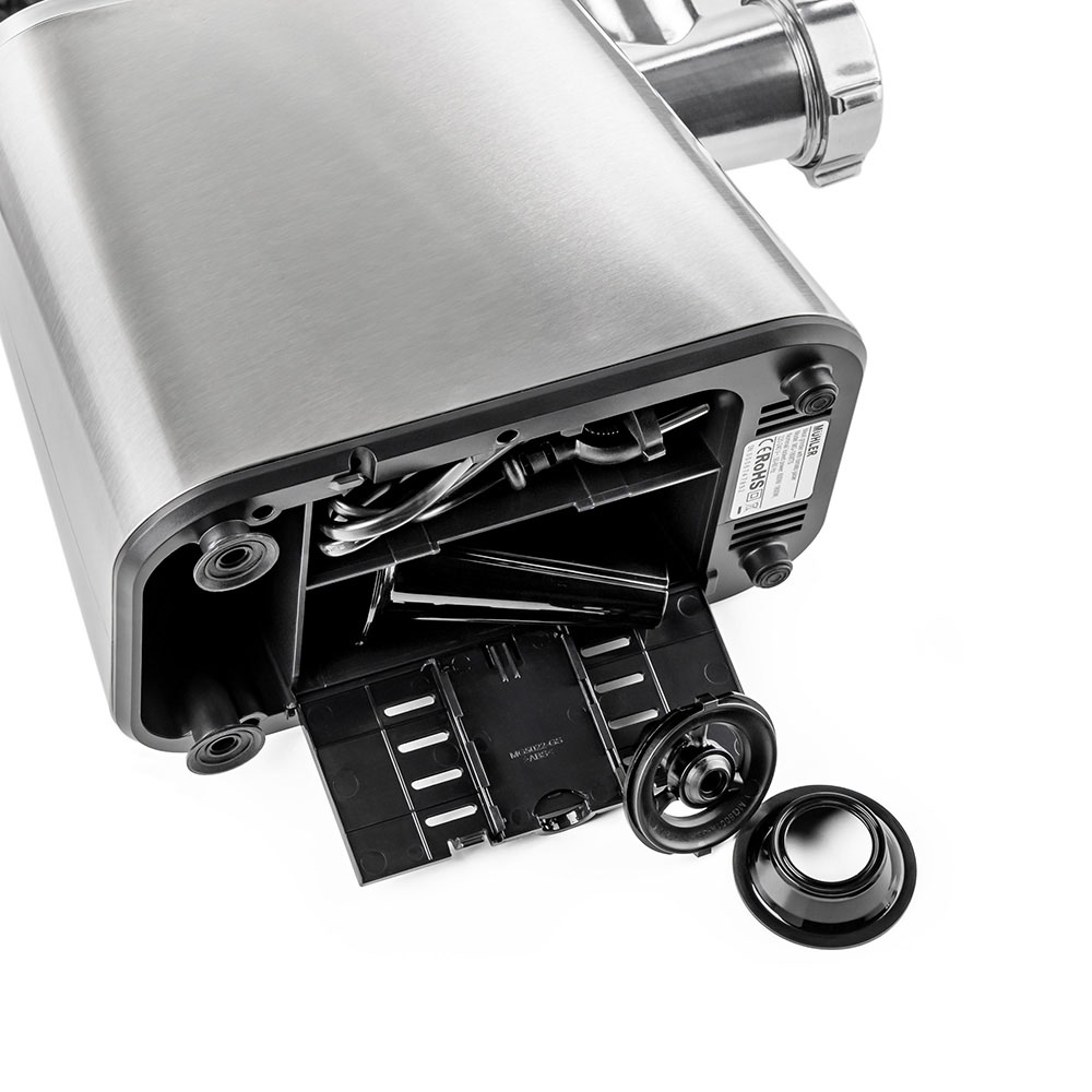 Промо-комплект Muhler Месомелачка с приставка за домати MG-1808TS 1800W + Японски нож Сантоку Luigi Ferrero 18cm