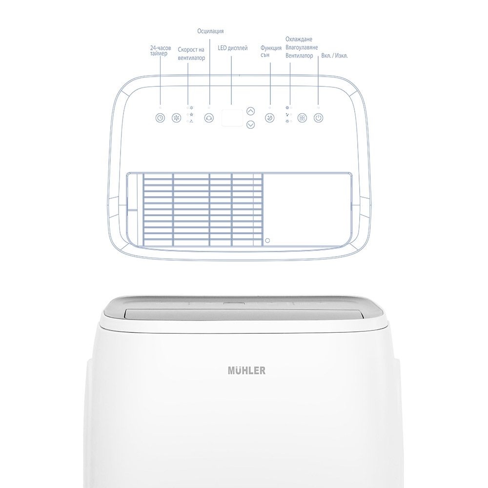 Мобилен климатик Muhler MPAC12-C, 12000BTU, охл.