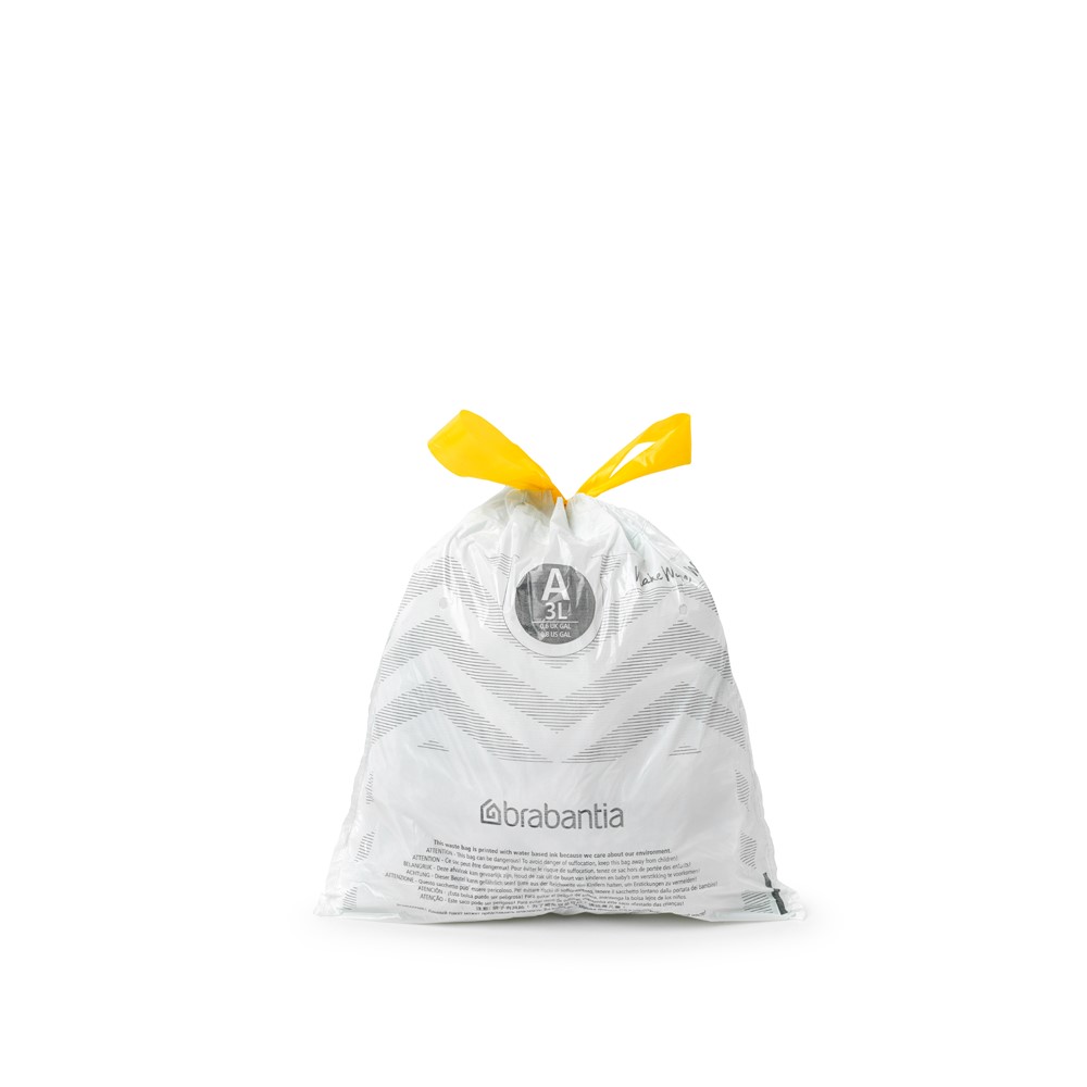 Торба за кош Brabantia размер A, 3L, 20 броя, бели