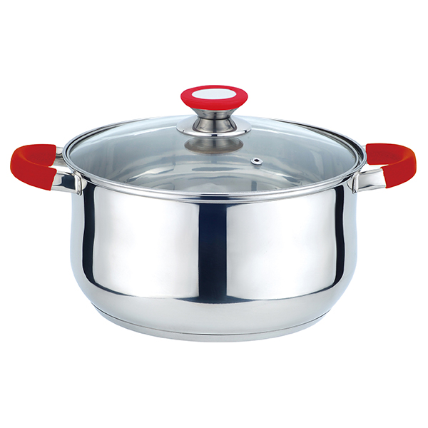 Тенджера MUHLER MR-4075 20х11.5cm, червен, 3L - Reno Тенджера MUHLER MR-4075 20х11.5cm, червен, 3L