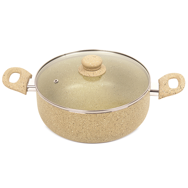 Тенджера LF FR-3424M, 24x9,5 cm, мрамор - Reno Тенджера LF FR-3424M, 24x9,5 cm, мрамор